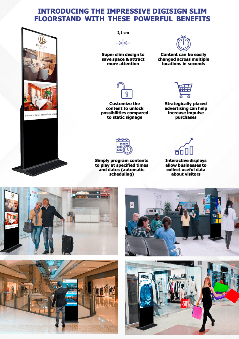 Digisign Slim Floorstand pamphlet